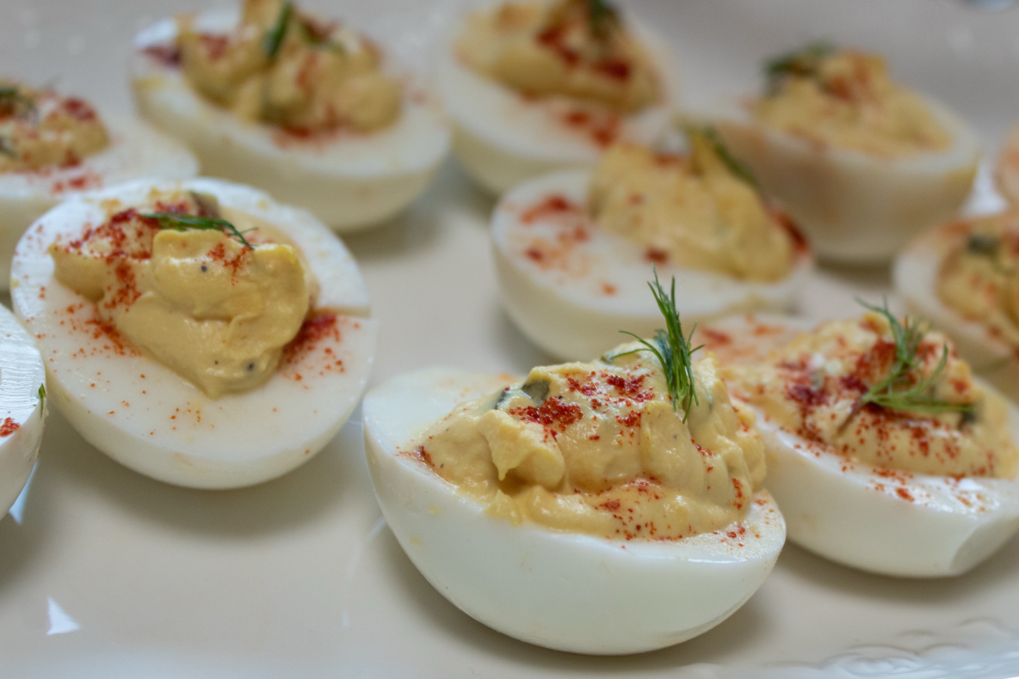 My Dangerously Addictive Dill Pickle Deviled Eggs